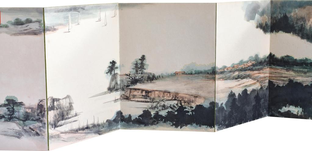 張大千〈瑞士紀遊通景冊〉